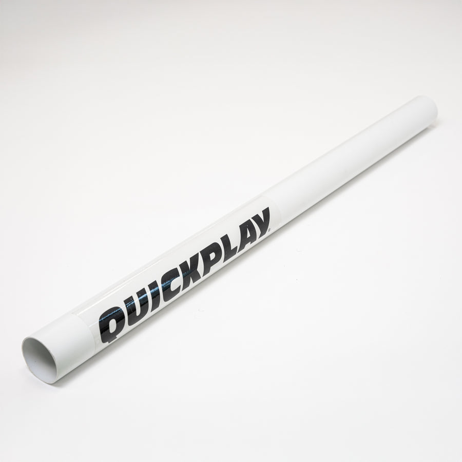 White Q-FOLD MF 6-2 tube with QUICKPLAY printed along it, on a white background.