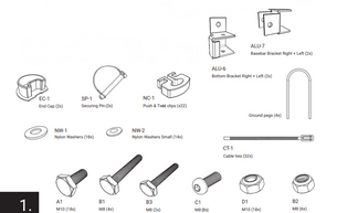 Spare Part - Pro Alu Match - Hardware set