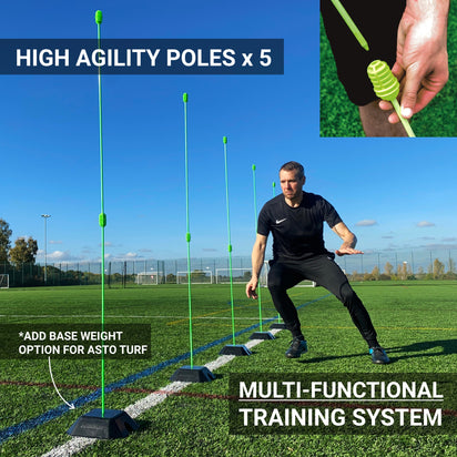 Agility Poles (set of 10) - QUICKPLAY - Astroturf Handball Training instructions Pro ship10 Soccer Soccer Coach Soccer Training Speed & Agility