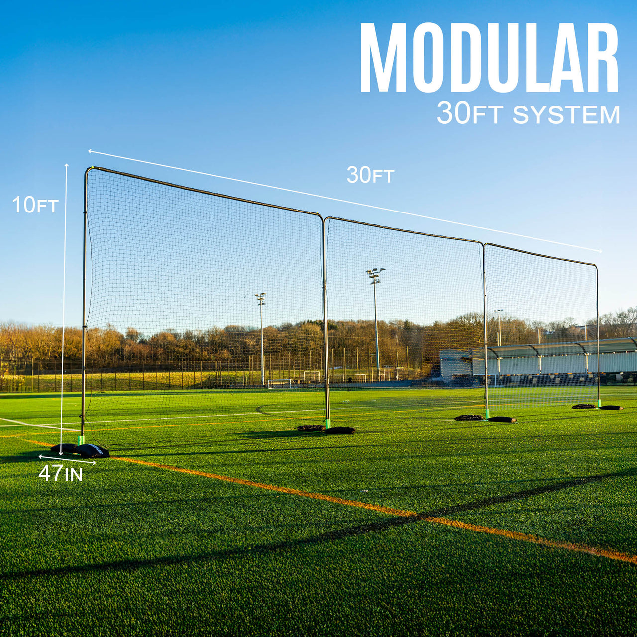 Barrier Net System Freestanding (Multiple Sizes) 30'x10' QUICKPLAY