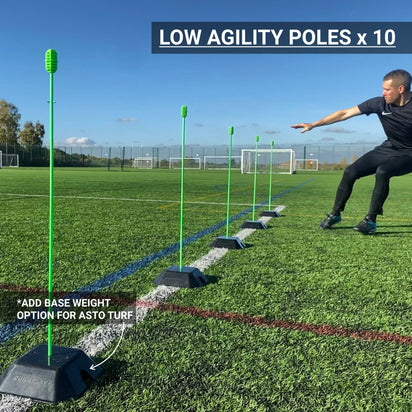 Agility Poles (set of 10) - QUICKPLAY - Astroturf Handball Training instructions Pro ship10 Soccer Soccer Coach Soccer Training Speed & Agility