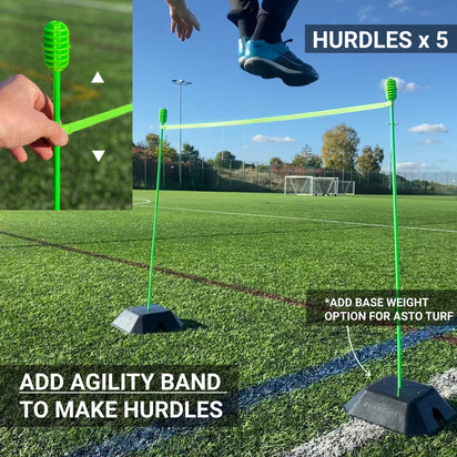 Agility Poles (set of 10) - QUICKPLAY - Astroturf Handball Training instructions Pro ship10 Soccer Soccer Coach Soccer Training Speed & Agility