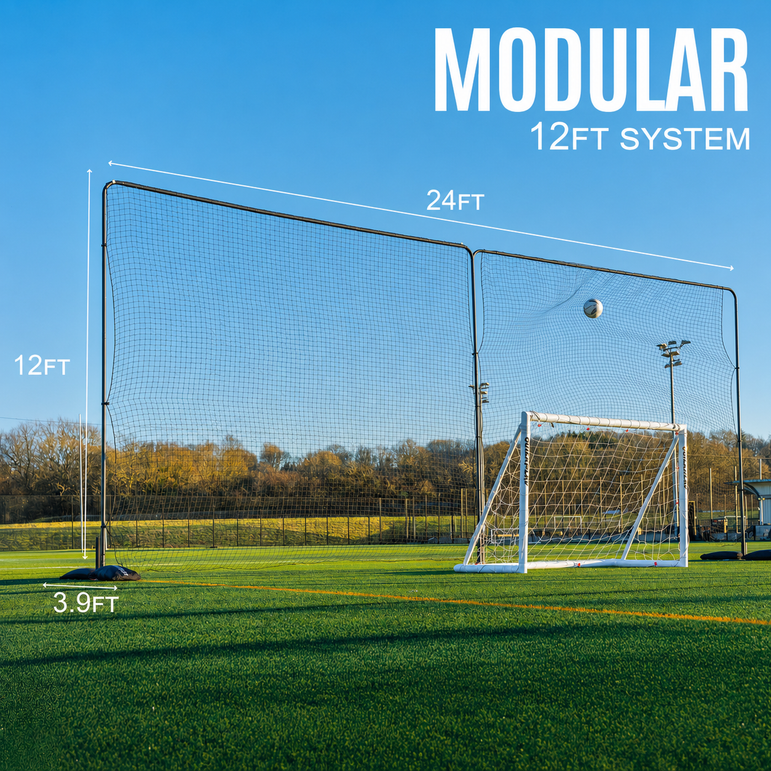 12ft Barrier Net System Freestanding (Multiple Sizes)