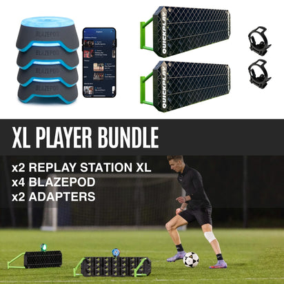 REPLAY Station x BlazePod - XL Player Bundle - QUICKPLAY - Astroturf blazepod Pro replay station ship60 smart rebounder Soccer Coach Soccer Teams Soccer Training