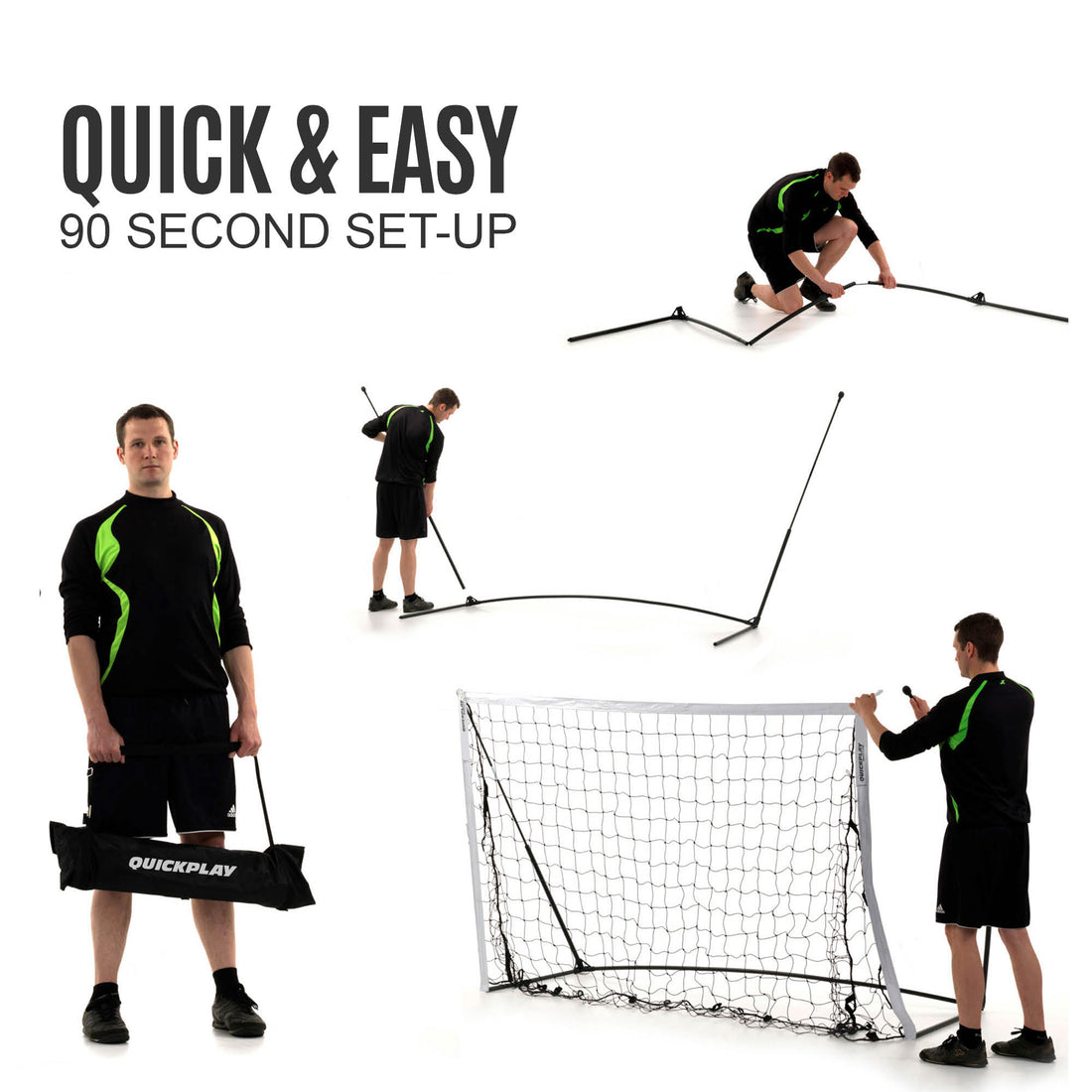 KICKSTER Portable Soccer Goal 5x3' - QUICKPLAY - Backyard backyard goal instructions portable ship15 Soccer