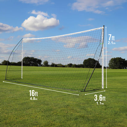 KICKSTER Portable Soccer Goal 16x7' - QUICKPLAY - Backyard backyard goal has-spares instructions portable ship15 Soccer