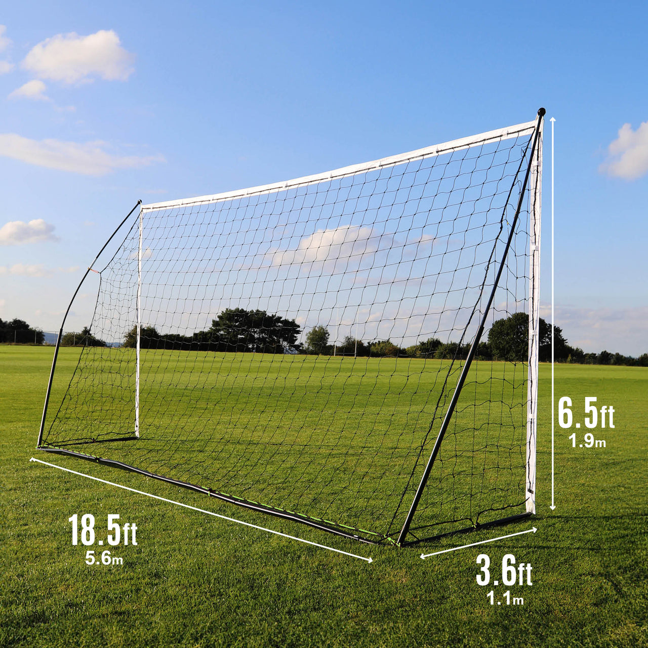 KICKSTER Portable Soccer Goal 18.5x6.5' QUICKPLAY
