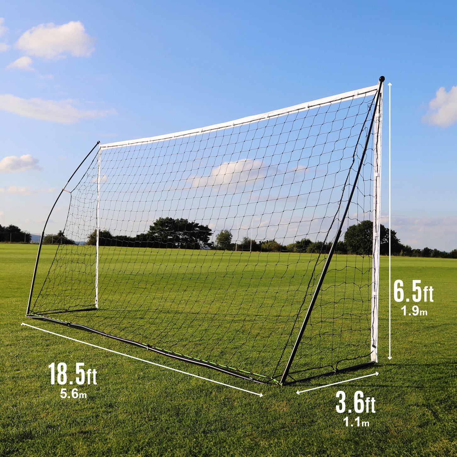 KICKSTER Portable Soccer Goal 18.5x6.5' QUICKPLAY