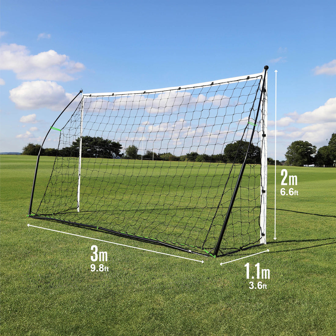 KICKSTER Portable Futsal Goal 9.8x6.5' - QUICKPLAY - Backyard backyard goal instructions portable ship20 Soccer