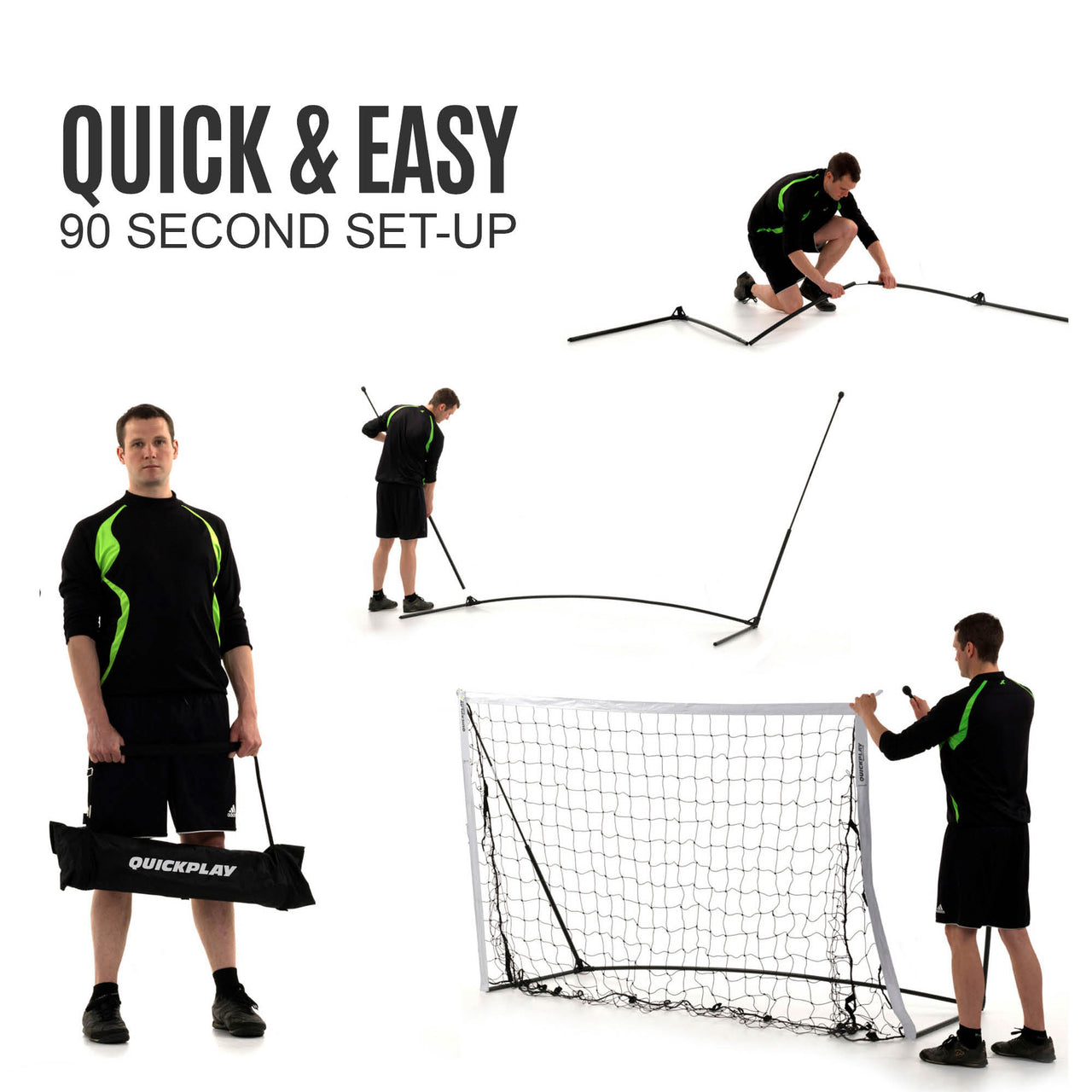 KICKSTER Portable Soccer Goal 6x4' QUICKPLAY