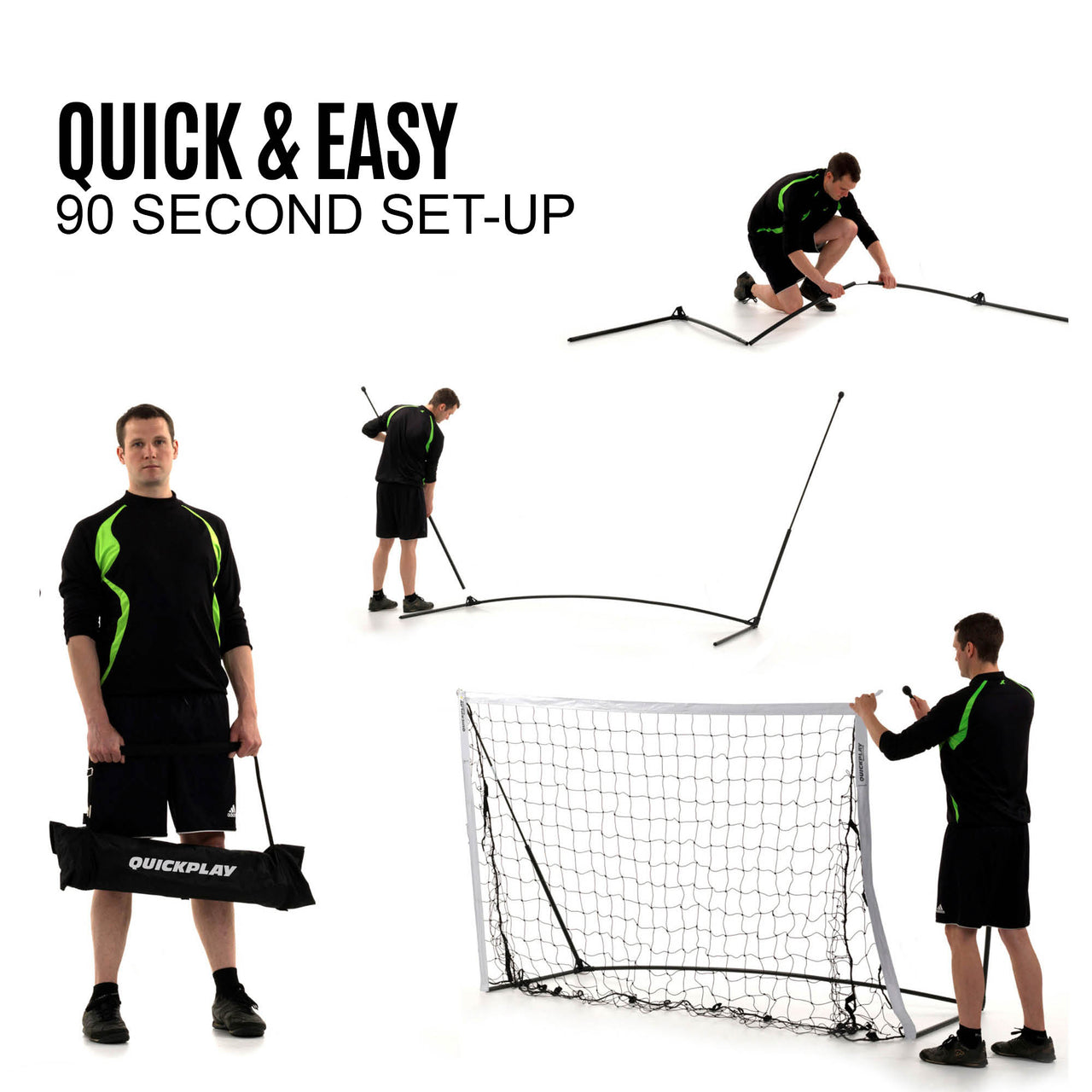 KICKSTER Elite Portable Soccer Goal 5x3' QUICKPLAY