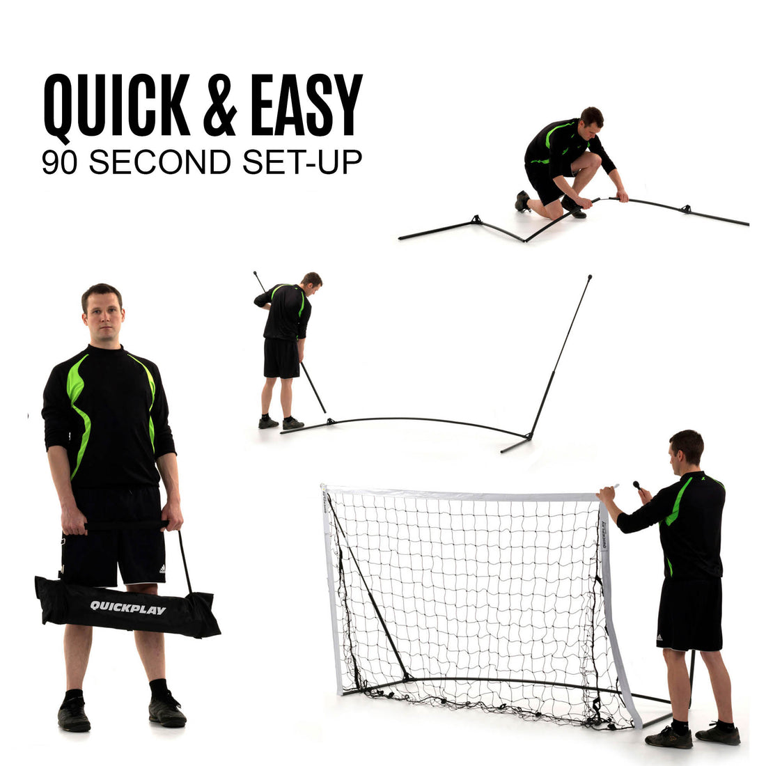 KICKSTER Portable Soccer Goal 8x5' - QUICKPLAY - Backyard backyard goal instructions portable ship15 Soccer