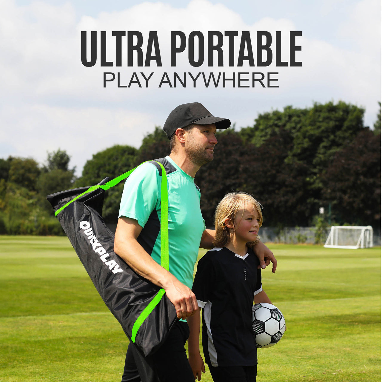 KICKSTER Portable Soccer Goal 12x6' QUICKPLAY