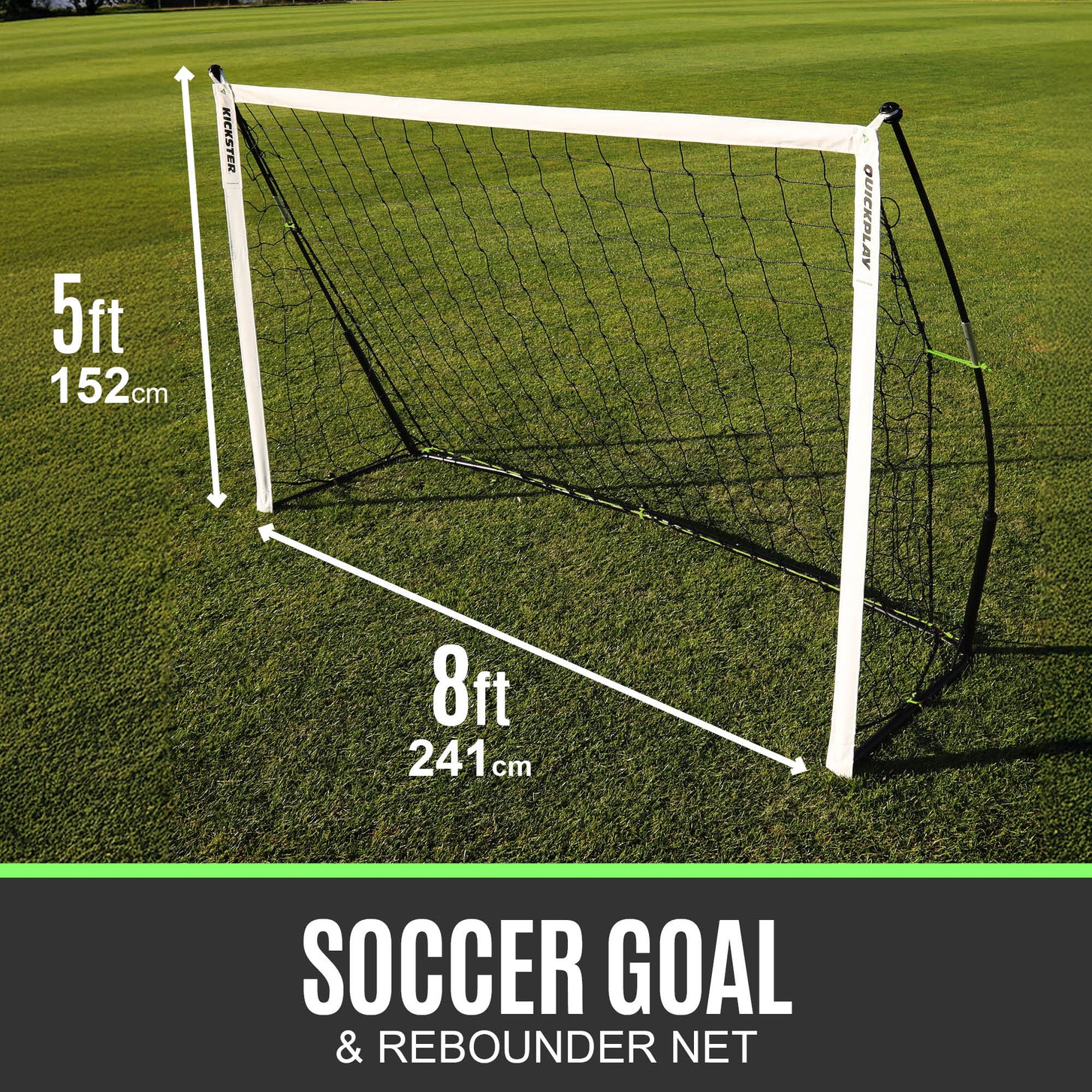 KICKSTER 2-in-1 Soccer Goal / Soccer Rebounder 8x5'