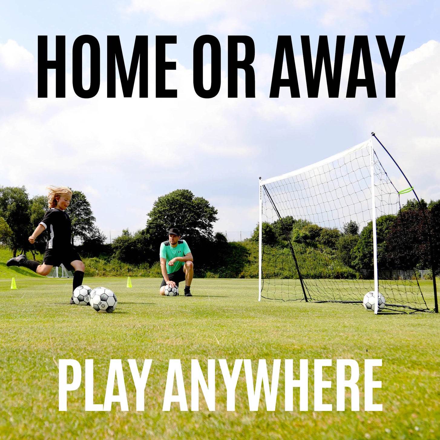 KICKSTER Portable Soccer Goal 18.5x6.5'