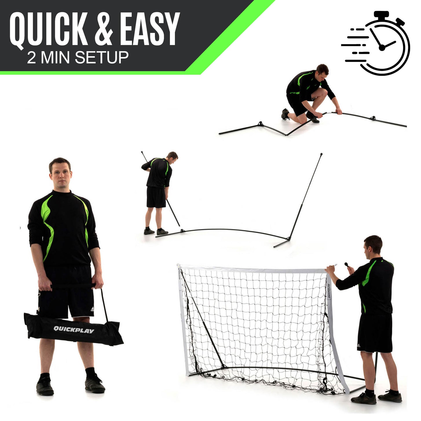 KICKSTER Elite Portable Soccer Goal 8x5'