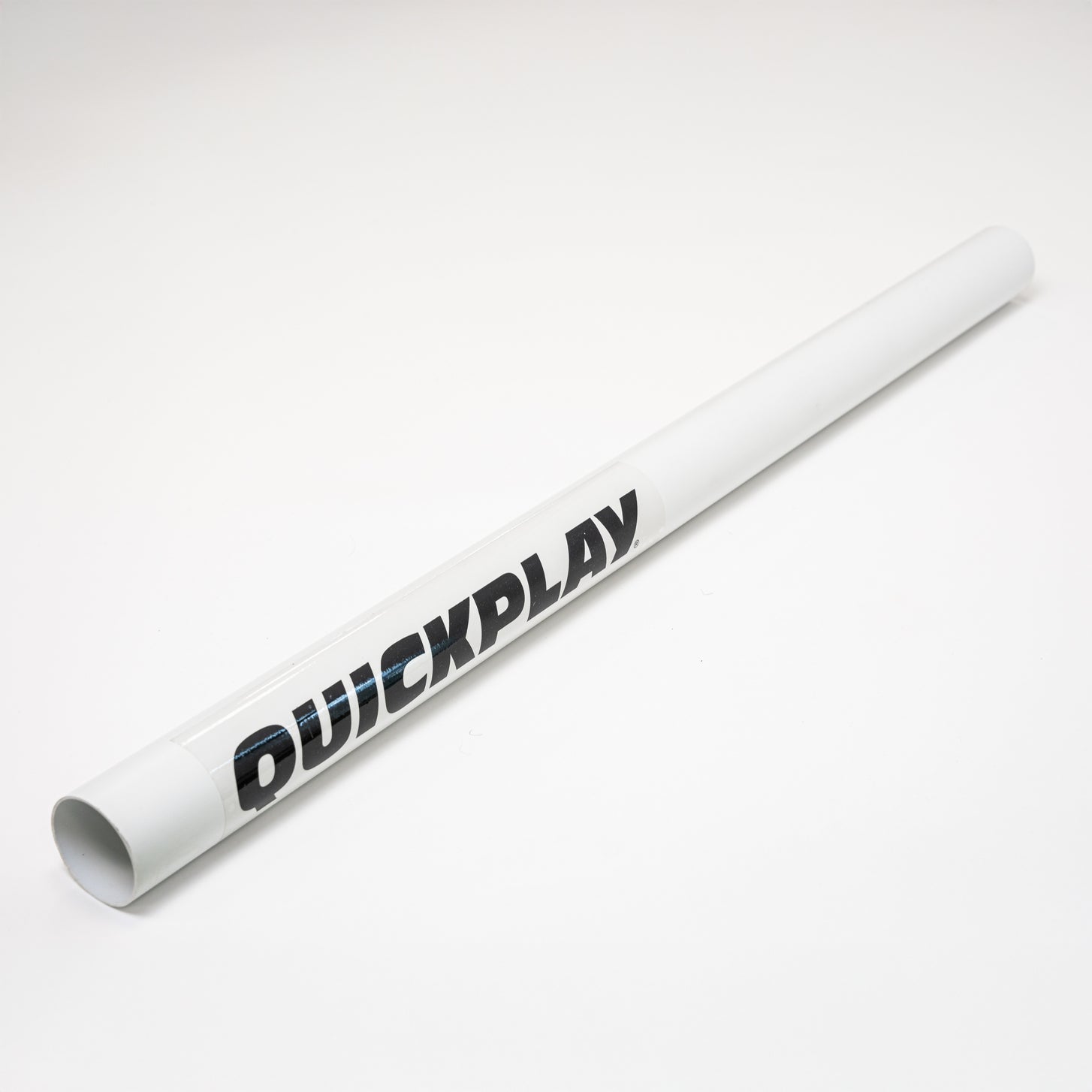 White Q-FOLD MF 6-2 tube with QUICKPLAY printed along it, on a white background.