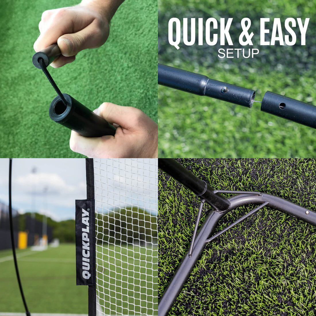 MEGA NET Multi Sport Backstop Net 12x9' - QUICKPLAY - Astroturf Backyard Barrier Net Baseball golf net Golf Training Handball Handball Training instructions Pro ship20 Soccer Soccer Coach Soccer Training