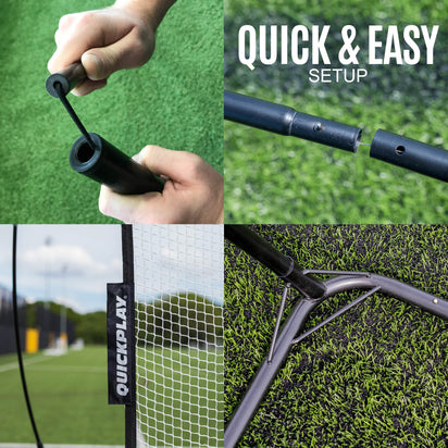 MEGA NET Multi Sport Backstop Net 12x9' - QUICKPLAY - Astroturf Backyard Barrier Net Baseball golf net Golf Training Handball Handball Training instructions Pro ship20 Soccer Soccer Coach Soccer Training