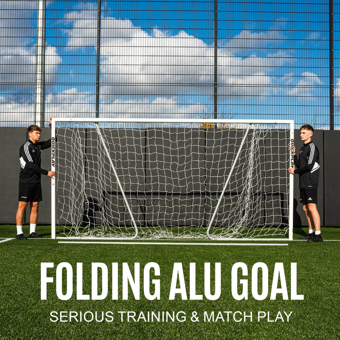 PRO ALU Match Soccer Goal 16x7' - QUICKPLAY - Aluminum Goals Astroturf Folding Goals indoor instructions Pro ship70 Soccer Soccer Coach Soccer Teams