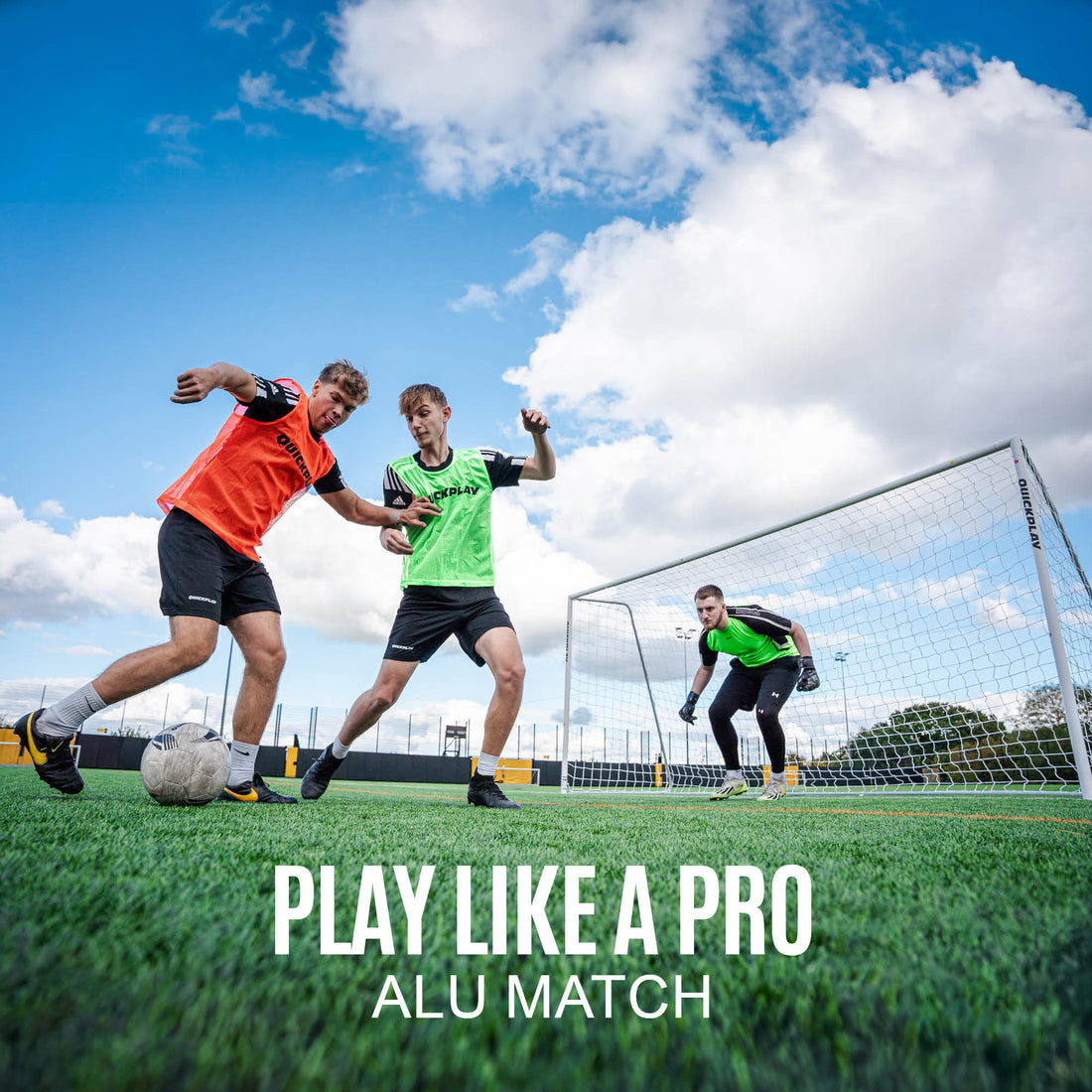 Pro Alu Match Soccer Goal 18.5x6.5' - QUICKPLAY - Aluminum Goals Astroturf Folding Goals indoor instructions Pro ship70 Soccer Soccer Coach Soccer Teams