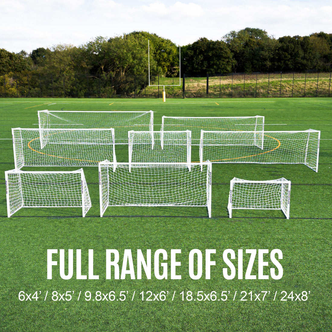 Pro Alu Match Soccer Goal 18.5x6.5' - QUICKPLAY - Aluminum Goals Astroturf Folding Goals indoor instructions Pro ship70 Soccer Soccer Coach Soccer Teams