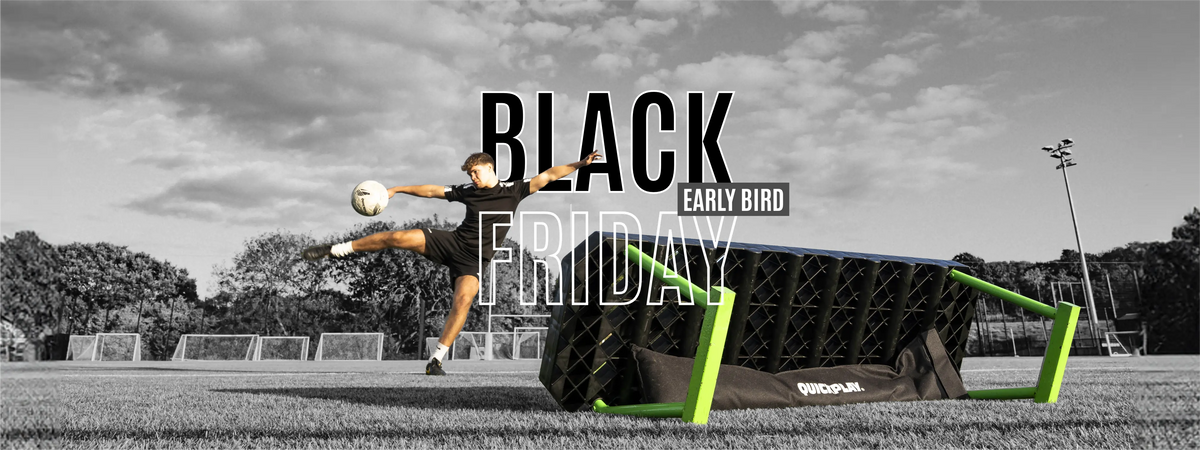 soccer rebounder on a pitch