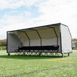 PRO ALU Club Shelter 16x6' - QUICKPLAY - Astroturf low-stock Pro Seating Shelter ship150 Soccer Soccer Coach Soccer Teams Soccer Training