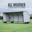 PRO ALU Club Shelter 16x6' - QUICKPLAY - Astroturf low-stock Pro Seating Shelter ship150 Soccer Soccer Coach Soccer Teams Soccer Training