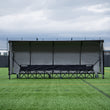 PRO ALU Club Shelter 16x6' - QUICKPLAY - Astroturf low-stock Pro Seating Shelter ship150 Soccer Soccer Coach Soccer Teams Soccer Training