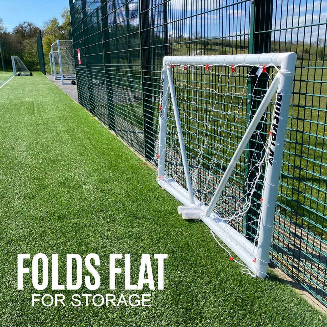 Q-FOLD Folding Soccer Goal 6x4' - QUICKPLAY - Astroturf Backyard backyard goal Folding Goals instructions pvc ship20 Soccer