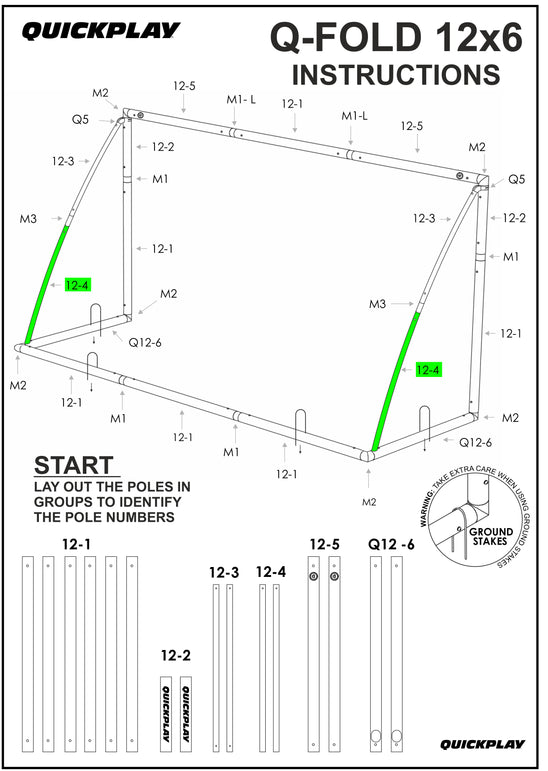 Spare Part - TUBE - Q-FOLD 12X6' - Q12-4 QUICKPLAY