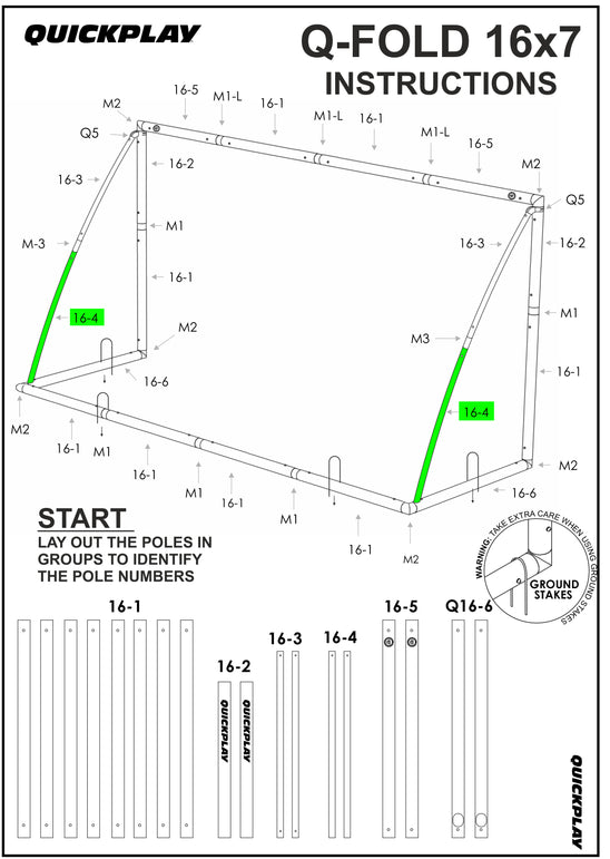 Spare Part - TUBE - Q-FOLD 16X7' - Q16-4 QUICKPLAY