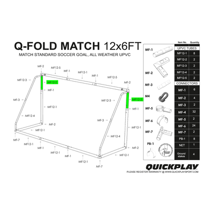 Spare Part - Tube - Q-FOLD & Q-FOLD Match 12x6' - MF 12-2