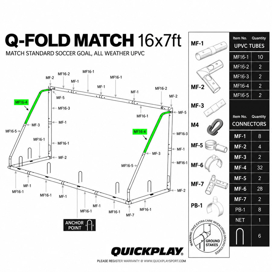 Spare Part - Tube - Q-FOLD Match 16x7' - MF16-4