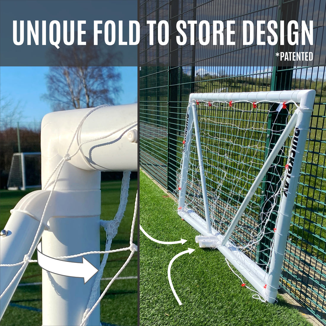 Q-FOLD Folding Soccer Goal 6x4'