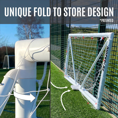 Q-FOLD Folding Soccer Goal 12x6' - QUICKPLAY - Astroturf Backyard backyard goal Folding Goals instructions low-stock pvc ship25 Soccer