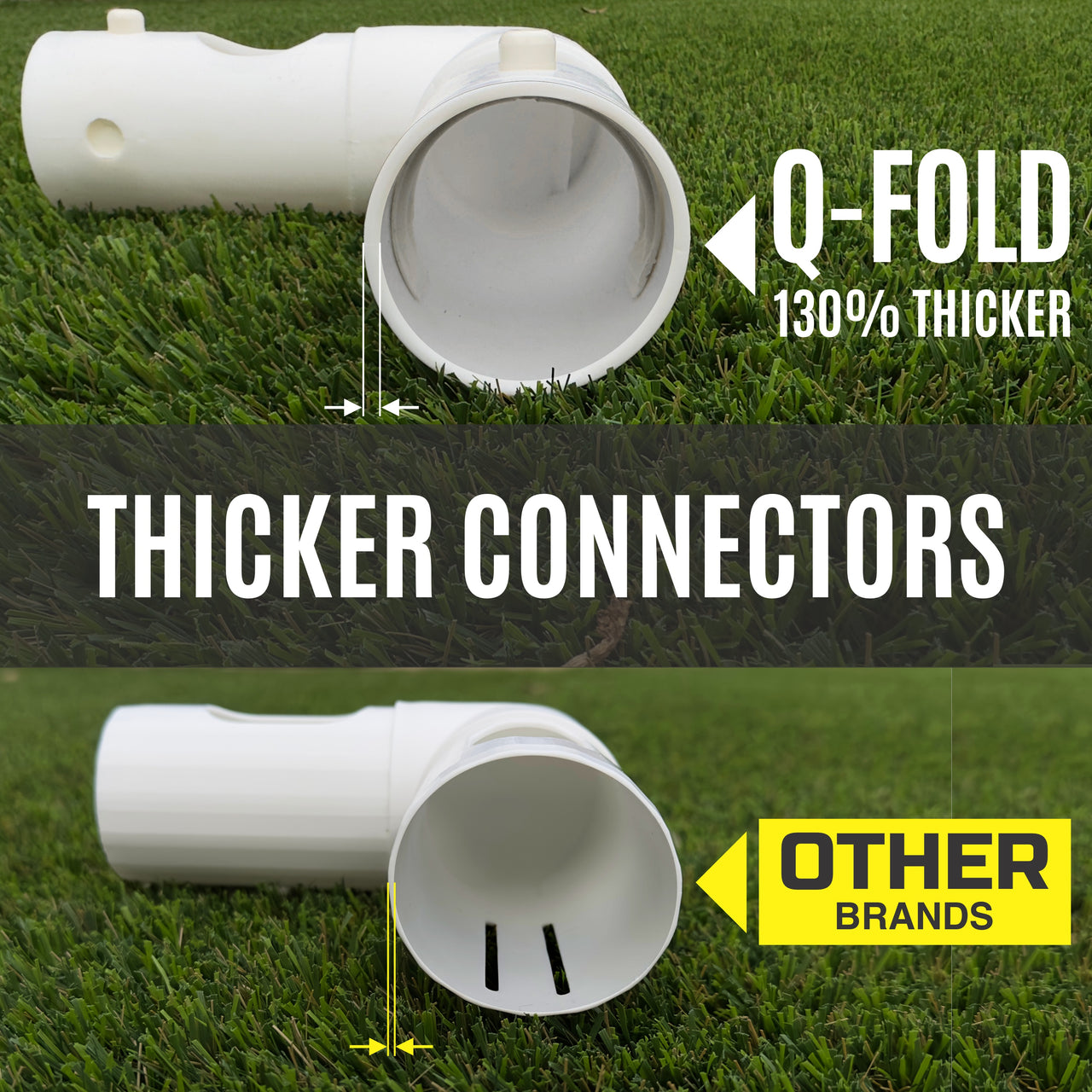Q-FOLD Match Folding Soccer Goal 6x4' QUICKPLAY