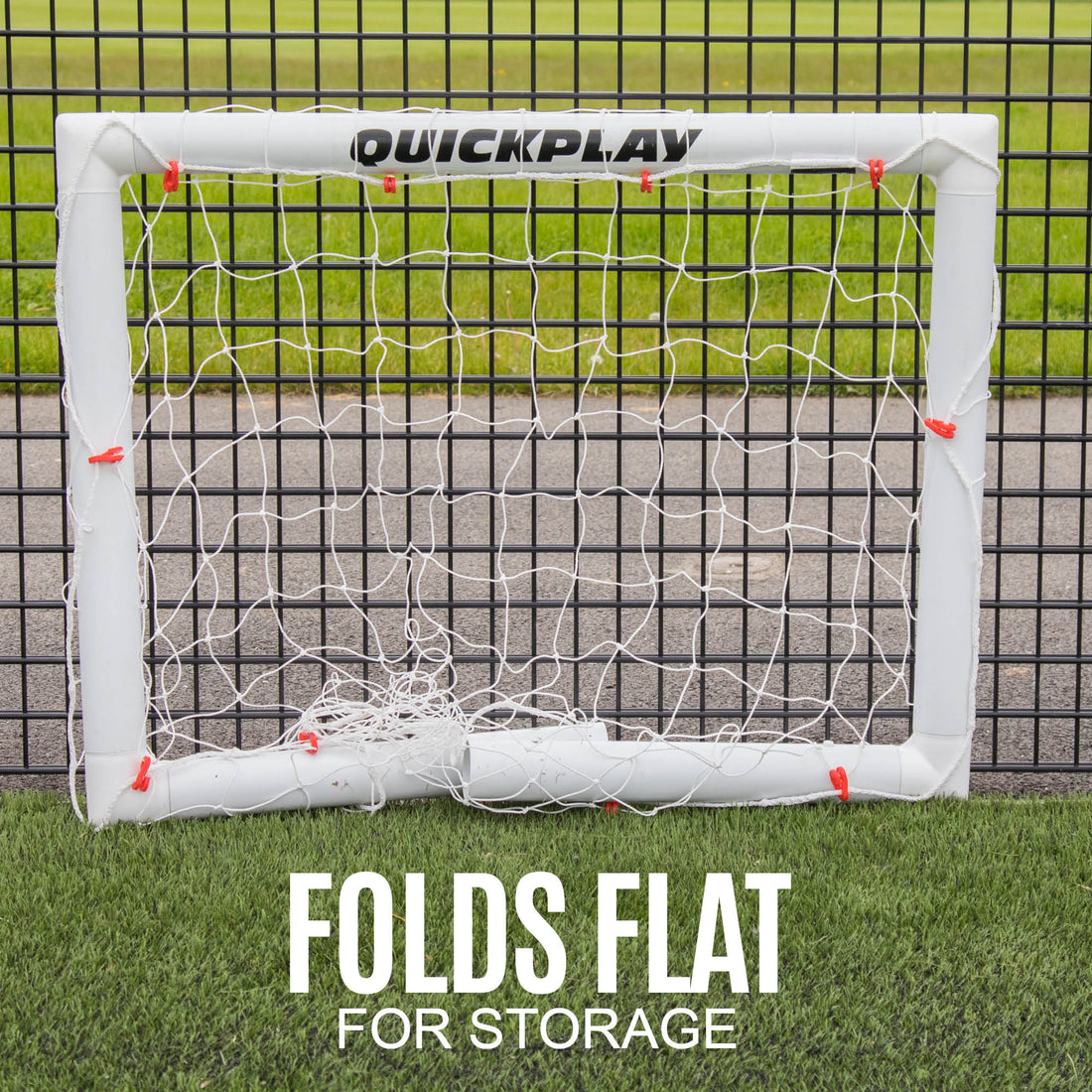 Q-FOLD Mini Soccer Goal 3x2.5' - QUICKPLAY - Astroturf Backyard backyard goal Folding Goals instructions pvc ship10 Soccer