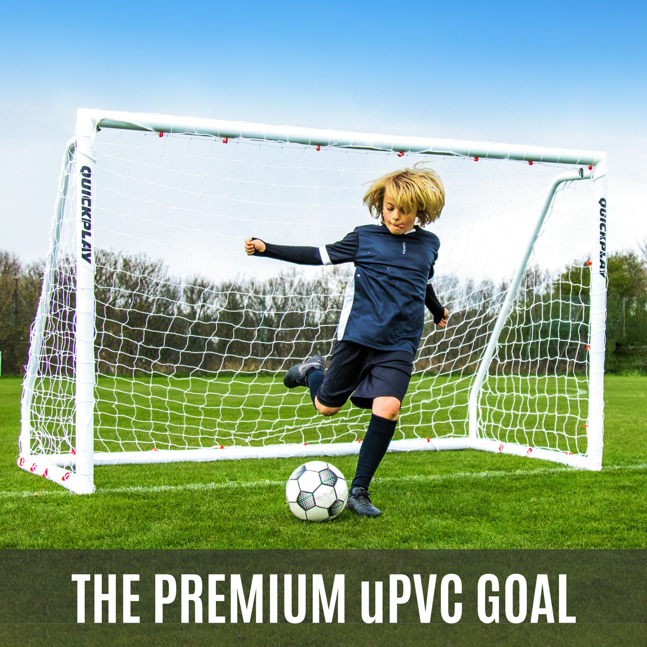 Q-FOLD Match Folding Soccer Goal 6x4' QUICKPLAY