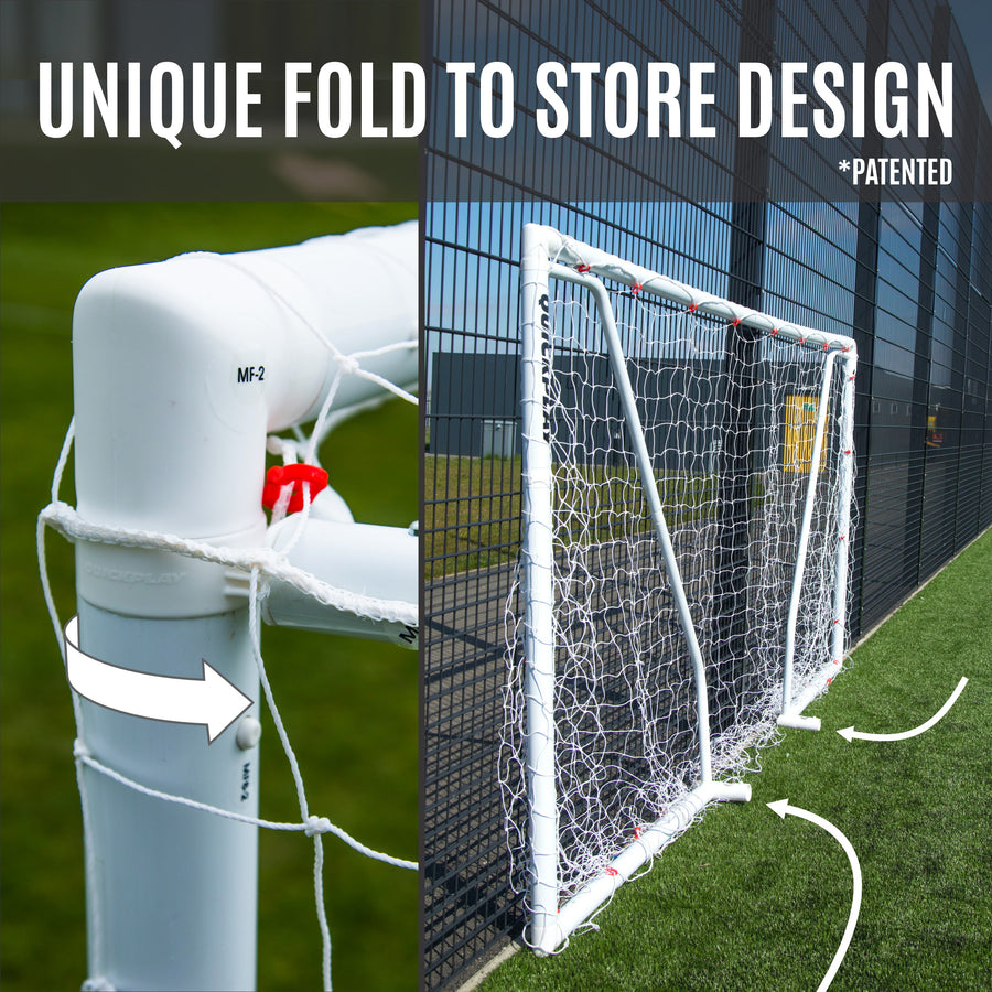 Q-FOLD Match Folding Soccer Goal 6x4' QUICKPLAY