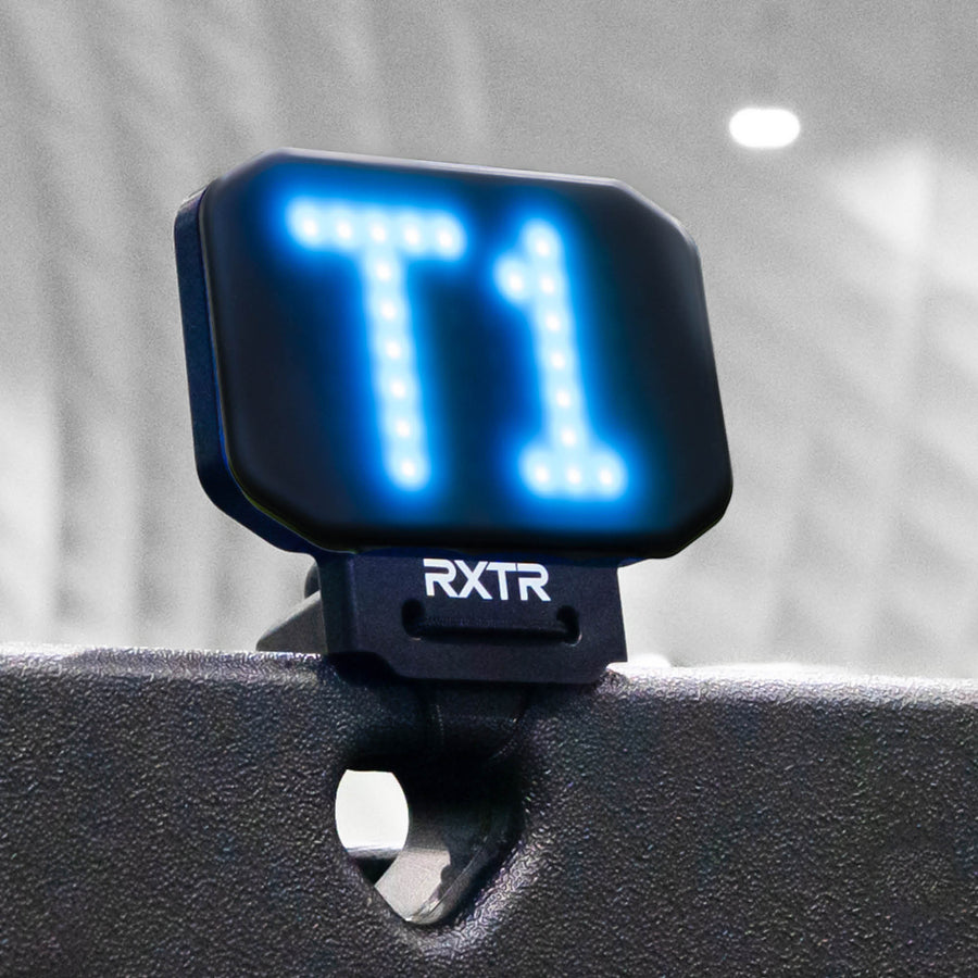 RXTR displaying 'T1' on a gray background, featuring the brand 'RXTR'.