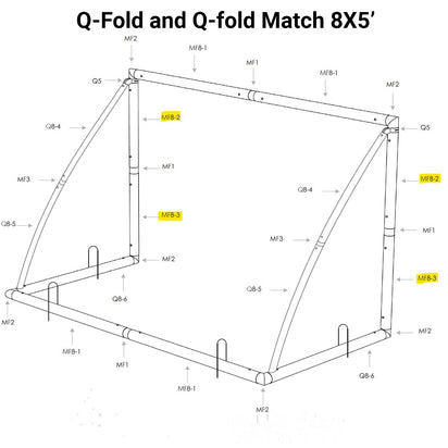 SPARE PART - TUBE - Q-FOLD 2023 - MF 8-2 & 8-3 - QUICKPLAY - ship10 spares