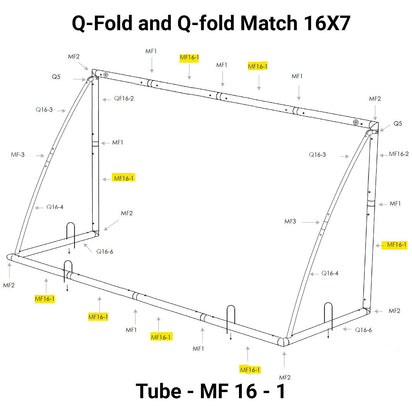 SPARE PART - TUBE - Q-FOLD 2023 - MF 16-1 - QUICKPLAY - ship10 spares