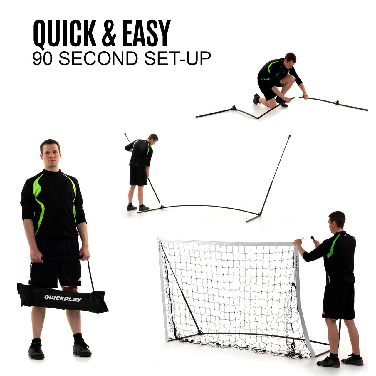 KICKSTER Elite Portable Soccer Goal 18.5x6.5' QUICKPLAY