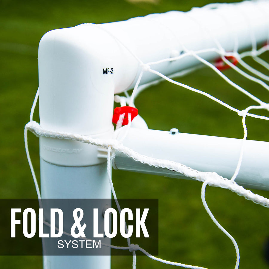 Q-FOLD Match Folding Soccer Goal 12x6' QUICKPLAY