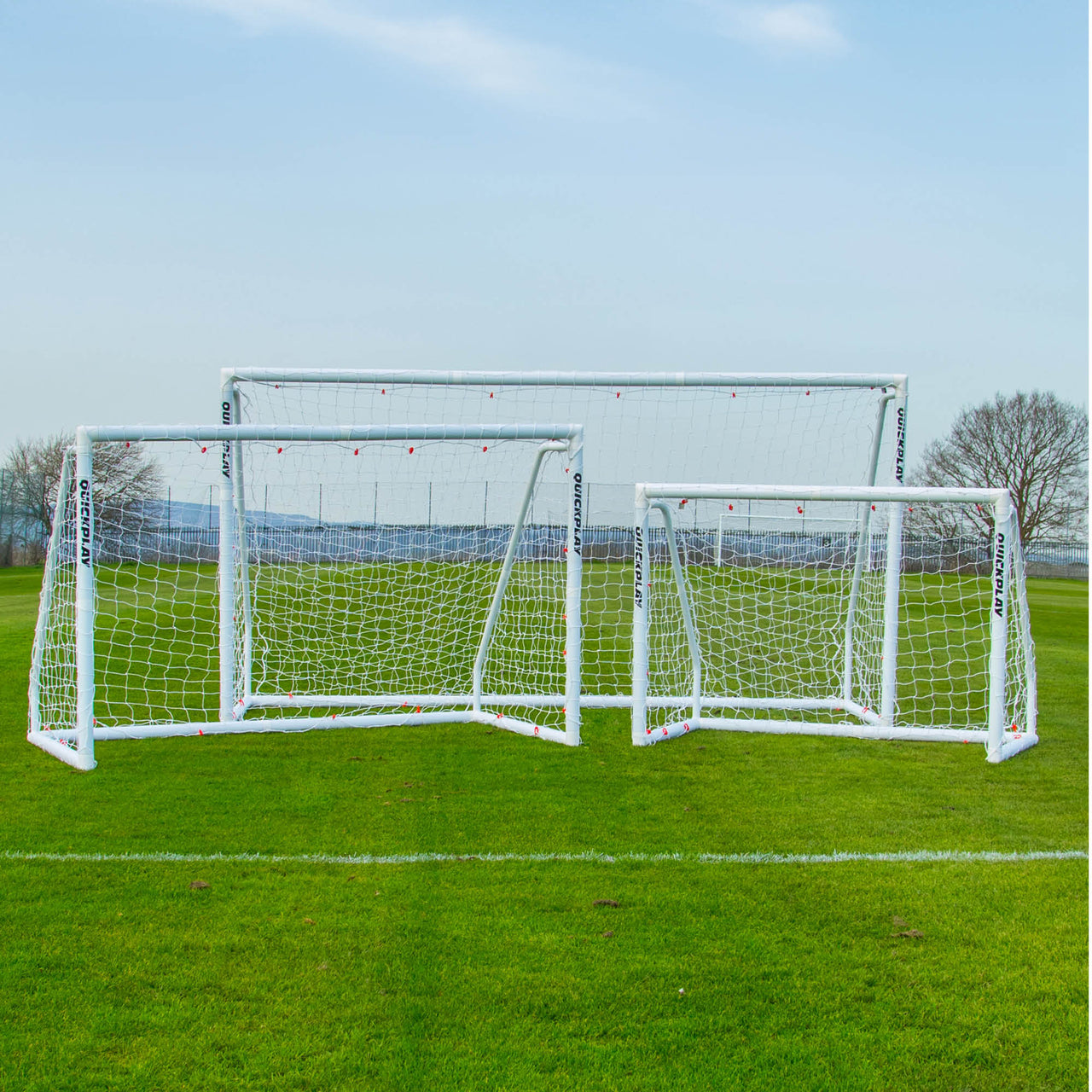 Q-FOLD Match Folding Soccer Goal 12x6' QUICKPLAY