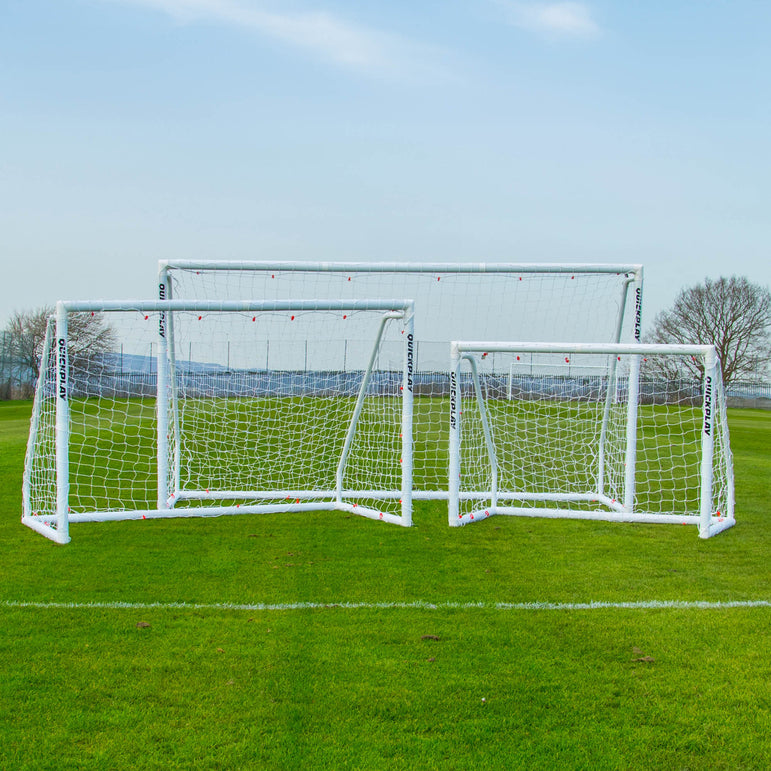 Q-FOLD Match Folding Soccer Goal 16x7' QUICKPLAY