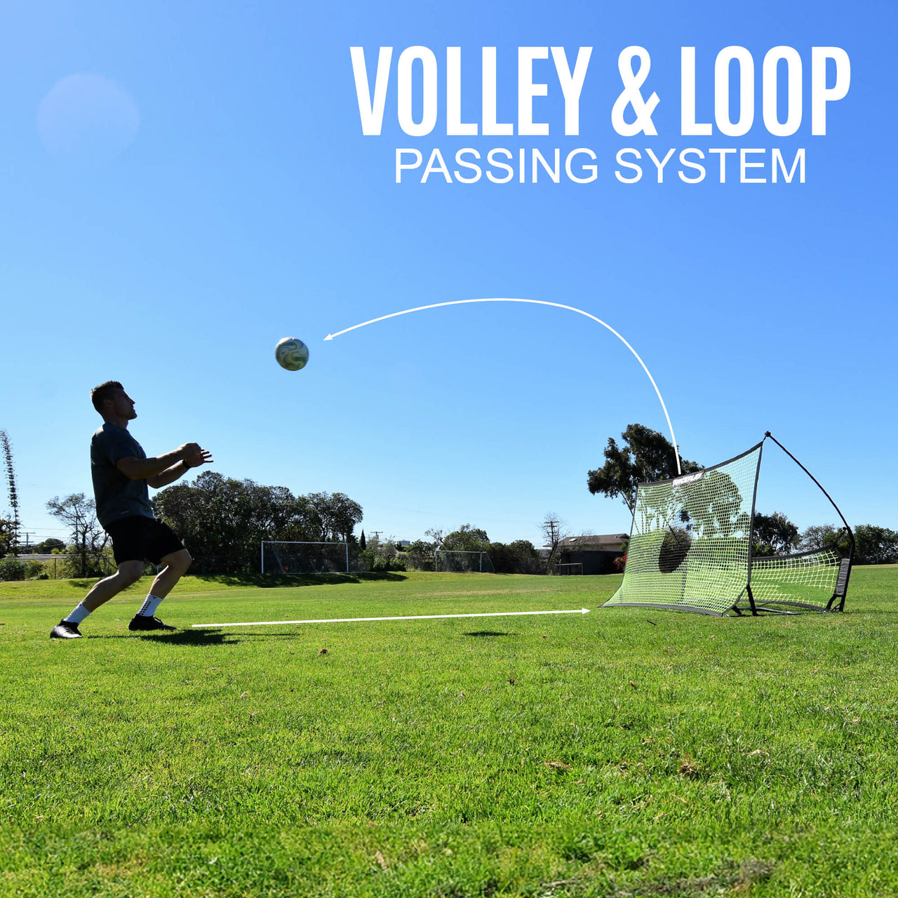 TEKKERS Trainer - Dual Soccer Net Rebounder QUICKPLAY