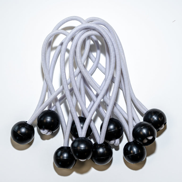 Spare Part - Bungee - White 6in - (pack of 10) QUICKPLAY